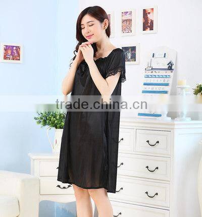 Summer is pure and fresh and transparent silk condole belt nightgown