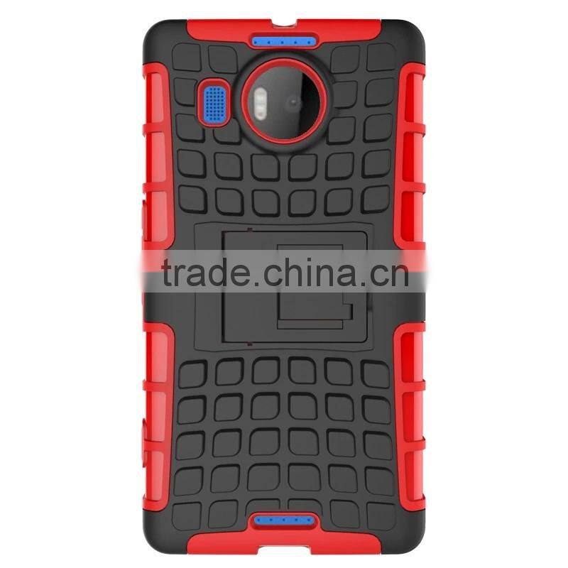 Cell phone accessory 2 In 1 Pattern Silicone and PC Rugged Hybrid 2-in-1 protective case for nokia lumia 950 xl china suppliers