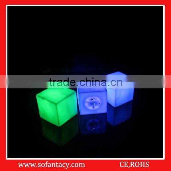 colour changing led cube shape light lamp for wedding decoration