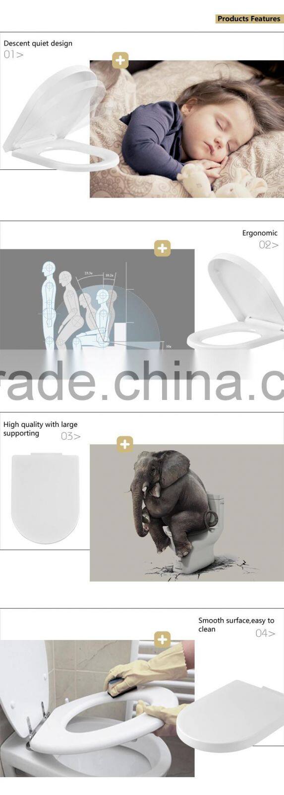 European d shape toilet seat
