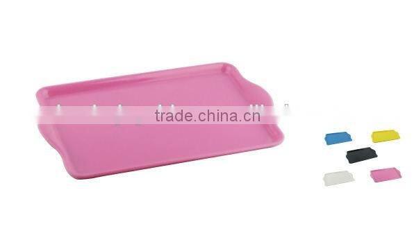 Montessori practical life big melamine tray with handle(5 color)