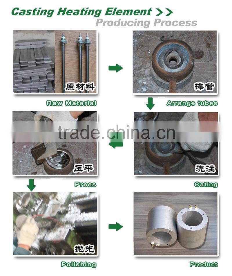 Aluminium die casting heater parts air cooled cast-in heater