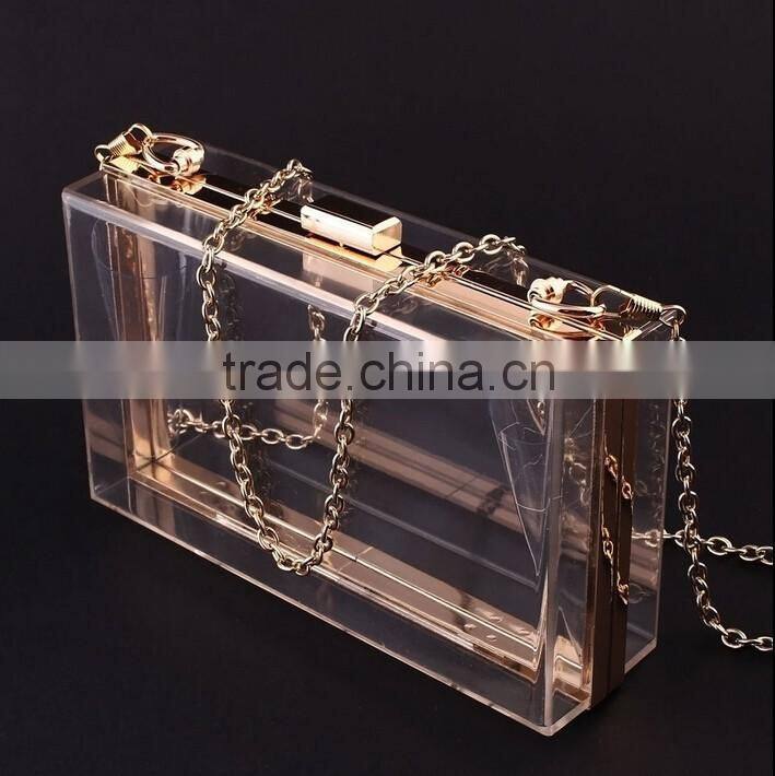 Many color available custom made acrylic clutch bag