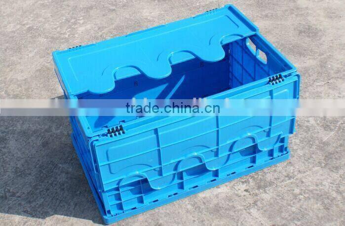 Taizhou Plastic Foldable Close Collapsing Container,Sale Folding Food Crate,Folding Container With Lid