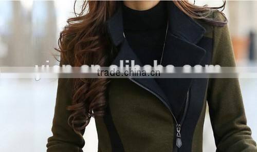 Fashion Handsome Hot Europe Newest Coat Wholesale Cheaper Sale Sexy Zipper Style Ladies Coat
