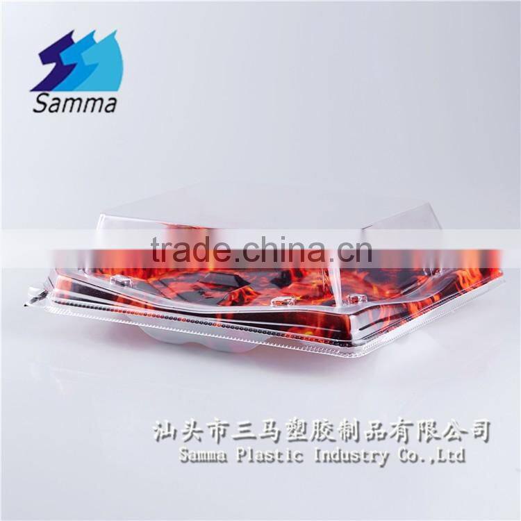 KW-0014TS-RB Custom Wholesale Plastic Food Sushi Container