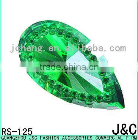 17*28 blue color drop shaped resin stone