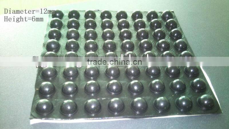 Self adhesive backed silicone bumper feet