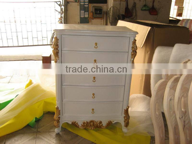 European style wooden cabinet with 5 draws