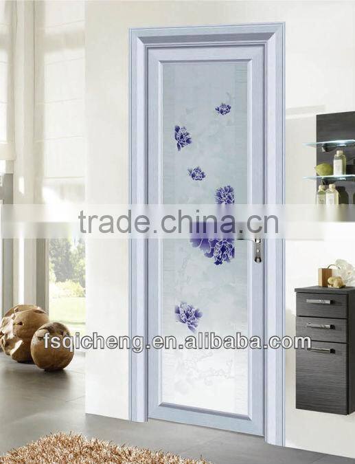Double-layer Acid Etched Glass Flat Door