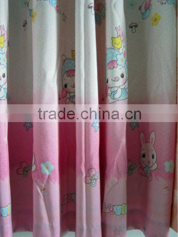 New arrival 100% polyester printed with cartoon children curtain fabric