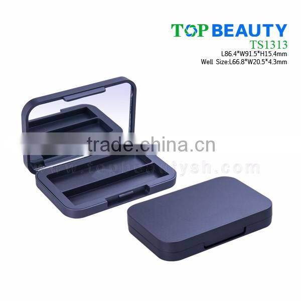 TS1313 Fashion Design Empty Matte Black With Mirror Eye Shadow Case