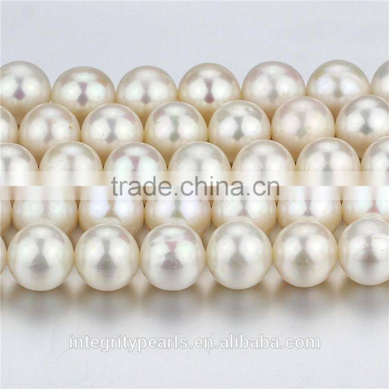 11mm AA grade perfect round wholesale price natural cultured round white pearl beads