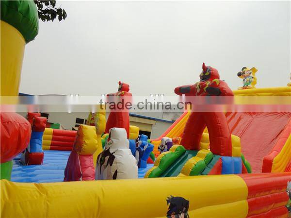 Used commercial inflatable jumping castle with slide