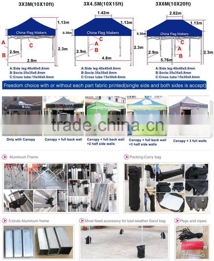 High Quality New Custom Design Advertising Folding Canopy Tent For Events