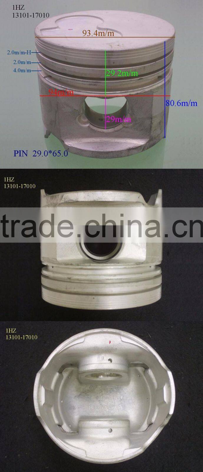 Toyota coaster Land Cruiser piston assembely set STD steel strong +0.5 1HZ engine OEM 13101-17010 01 02 03 parts wholesale
