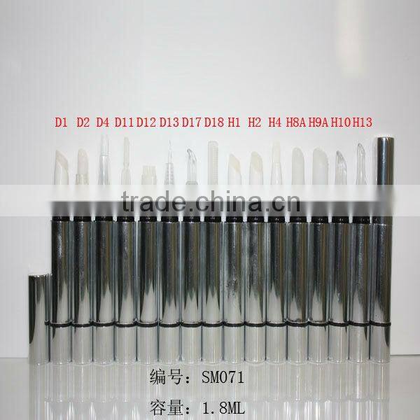 SM071---1.8ml Silver empty pen, cosmetic pen tube, make up pen/ aluminum packaging tube