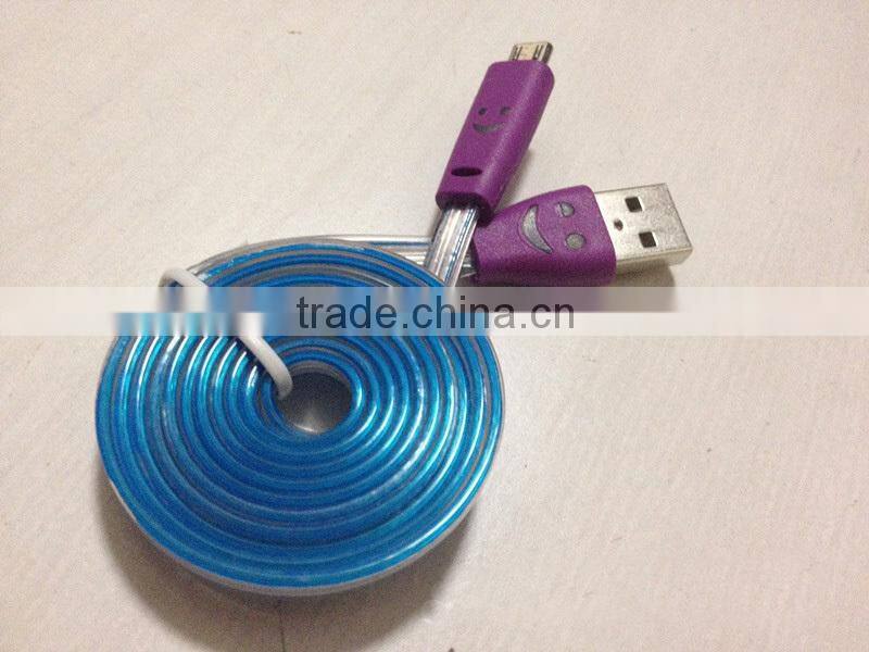 micro usb data cable with charging and data transferring function With LED Lighting