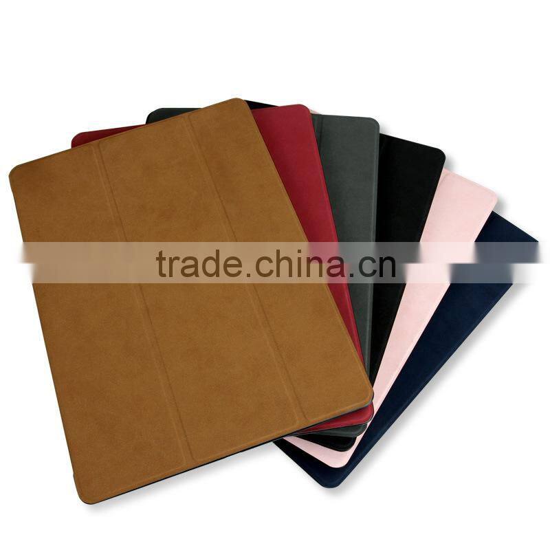 Factory New Arrival Ultra Thin Tri-folding Tablet PU Leather Smart Cover for iPad Pro