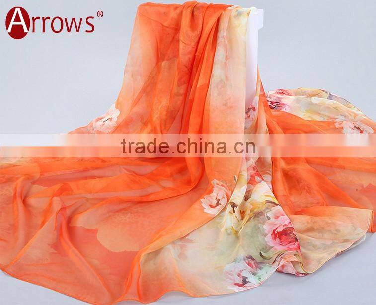 Good Quality Imitated Silk Fabric Women Ladies Scarf Shawls Wraps Poncho for Decoration Seaside