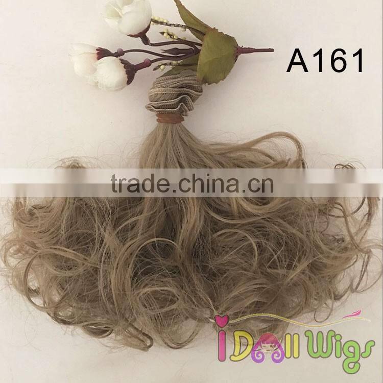 Cheap Synthetic Jerry curly hair extensions for BJD SD Blythe dolls no shedding