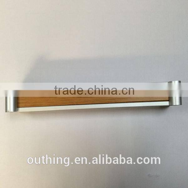 anodized wooden color aluminum alloy furniture hardware cabinet handle