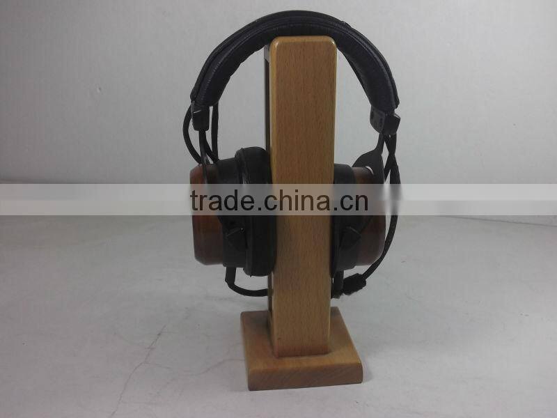wooden headphone stand