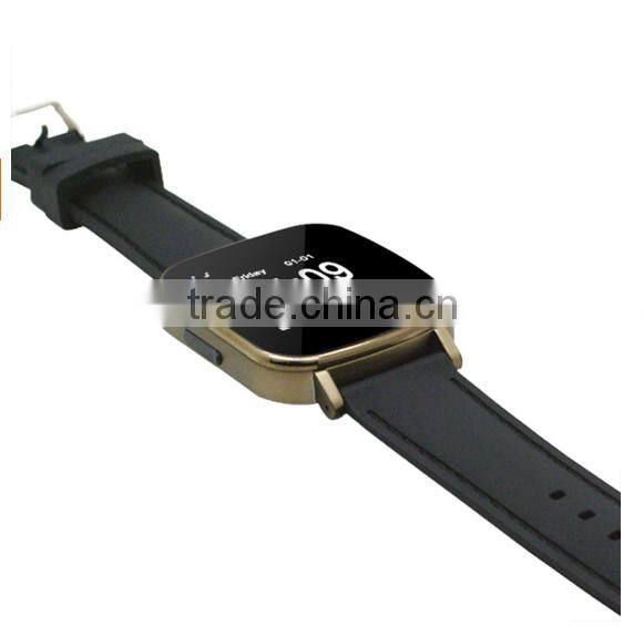 1.54'' arcuate radians digital compass GSM smart watch with heart rate test