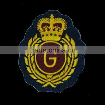 hot sale skull embroidery patches/ garment patch