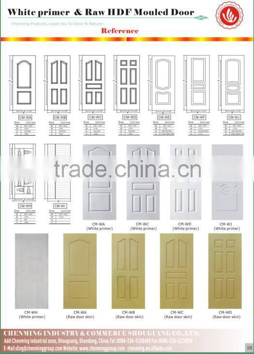 White primer hdf door skin