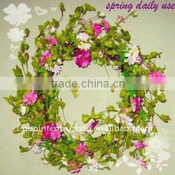 Spring Artificial Plastic Decorative Garlands for Indoor Decoration,decorative artificial flower garland