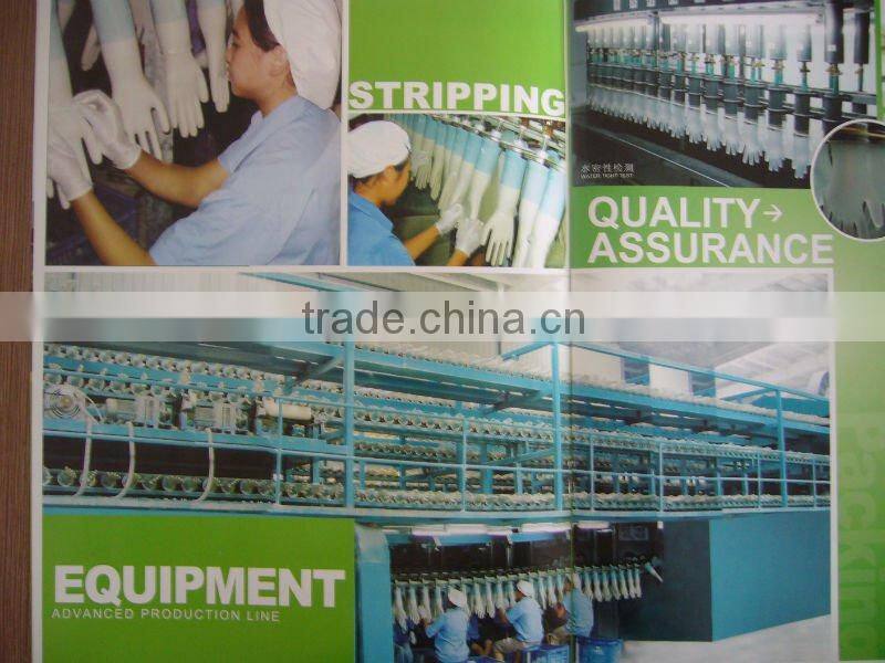 CE Approved AQL1.5 Coloured Disposable Examination Used Latex Examination Glove Powder-free ( IS09004)