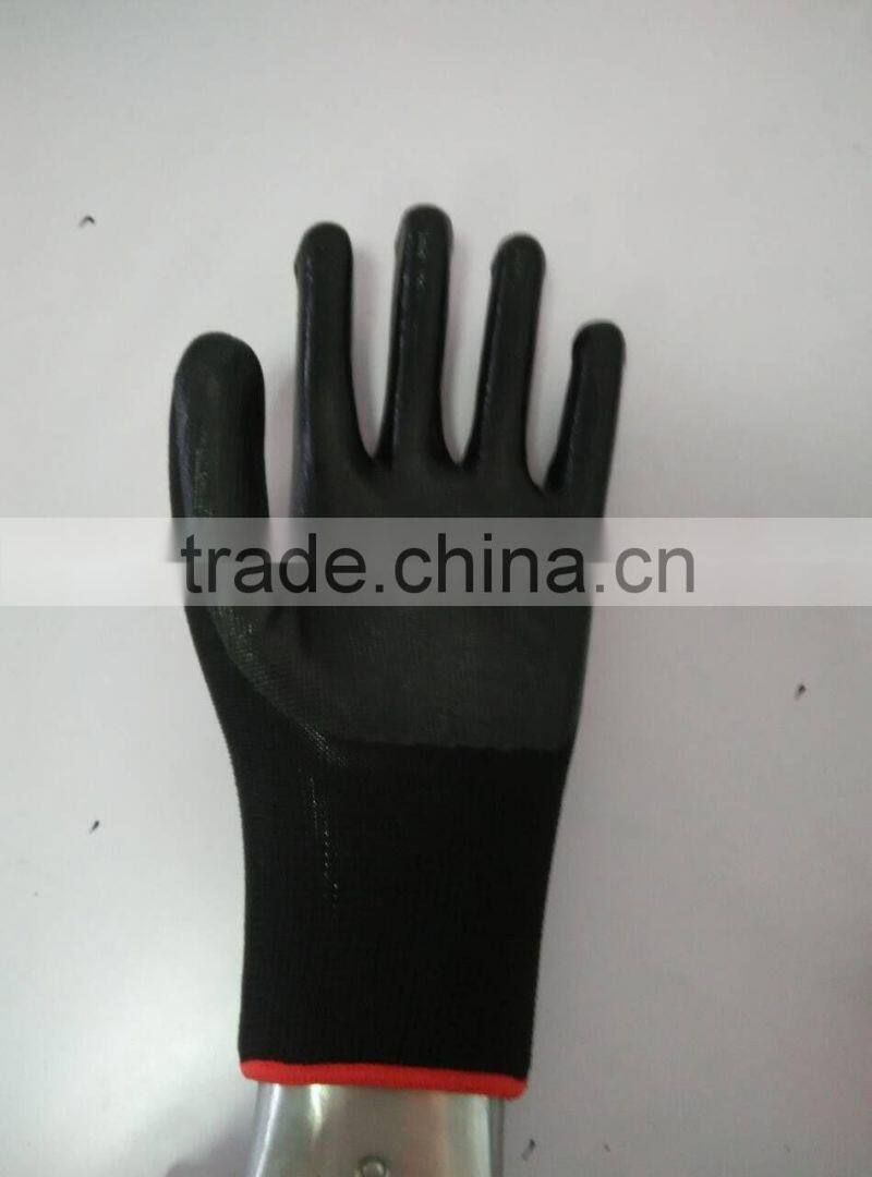 best price safety glove/gloves safety/ nitrile coated glove/nitrile glove