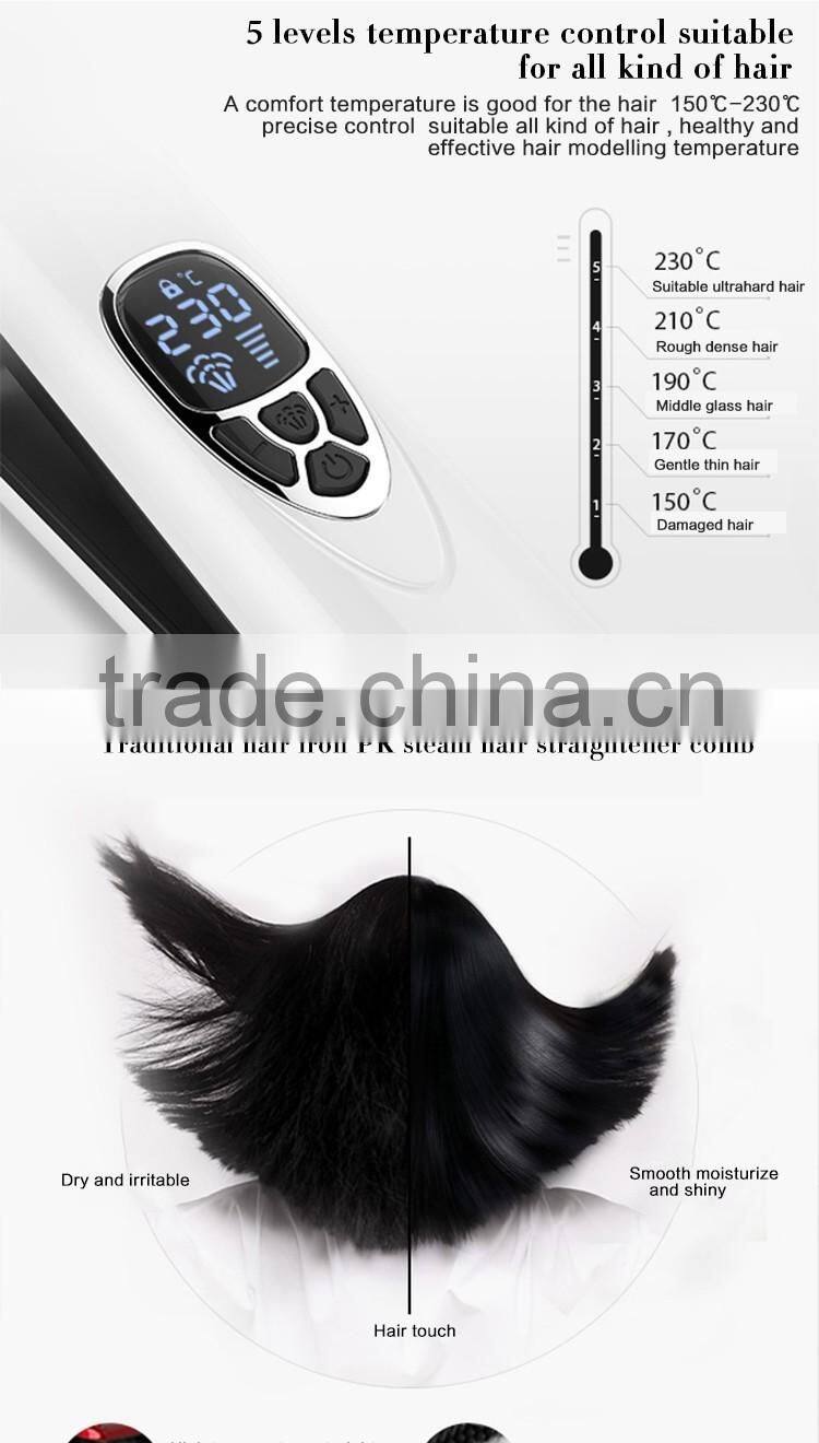 2016 Christmas best gift for female electric hair straightening brush