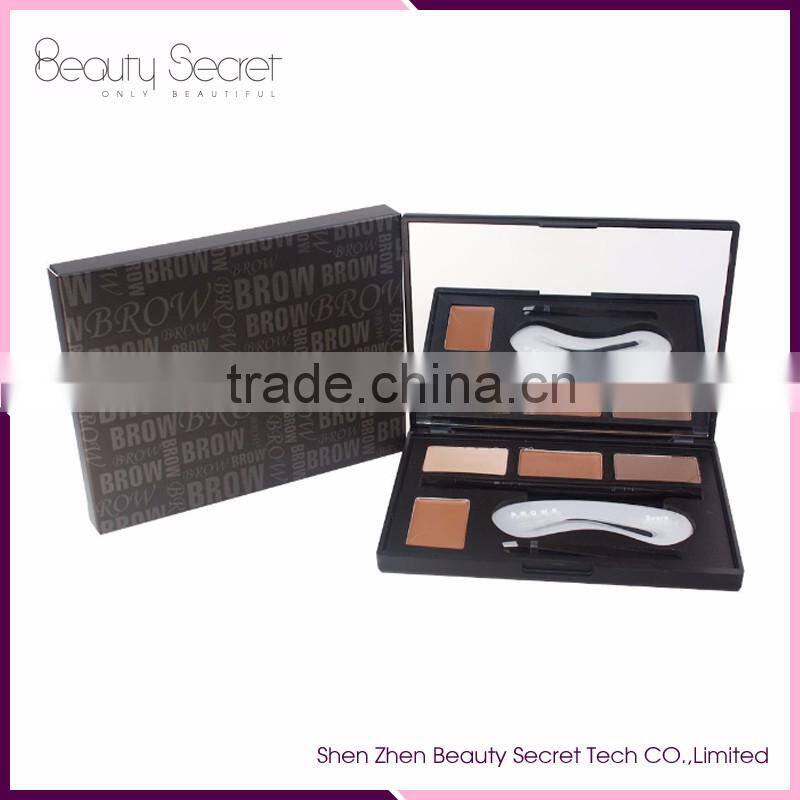 Hot Sale Private Label Eyebrow 4 color Eyebrow Kit with Eyebrow clip