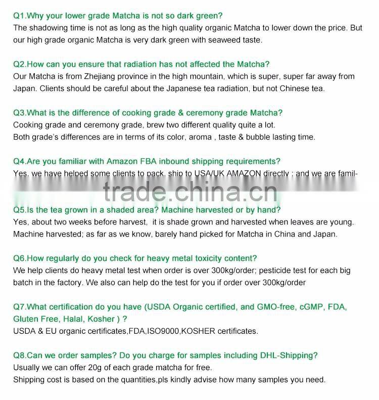 Oem Packing Organic Plant Matcha Powder Green Tea Extract Powder