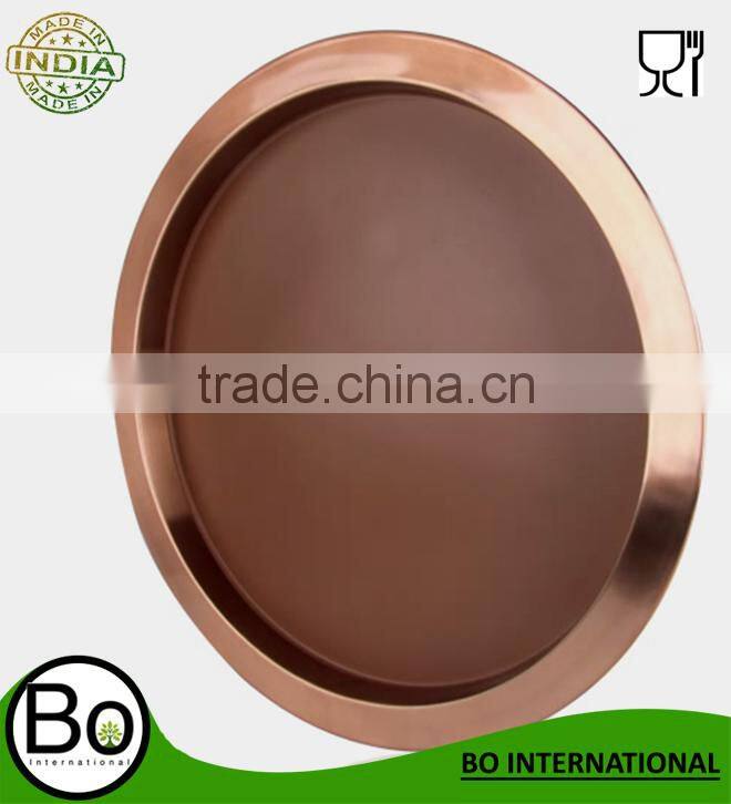 Promotional bar golden stainless steel cafeteria tray