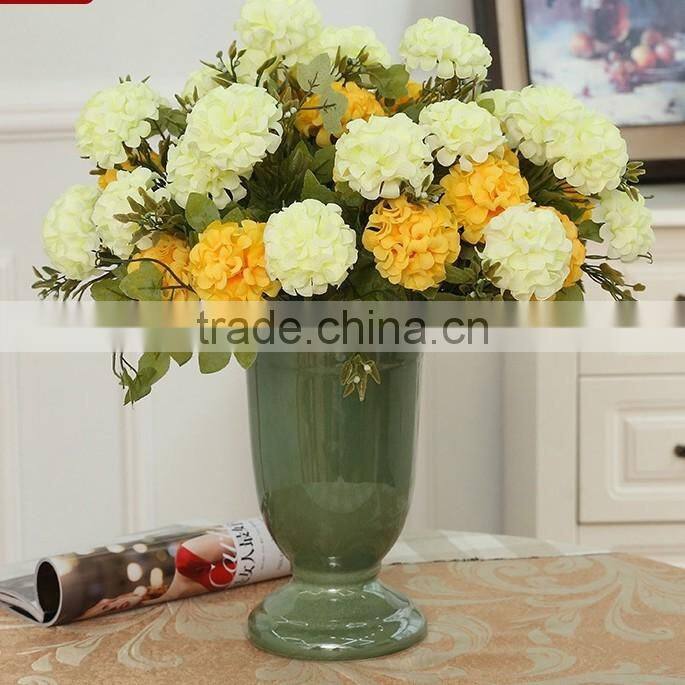7 branches artificial indoor decoration silk plastic mum flower for sale