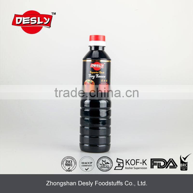 Plastic Bottle Packing Dark Soy Sauce 500ml