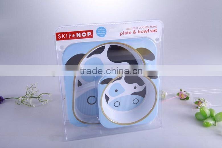 NEW Owl design melamine dinner set for children , bowl and plate set for children