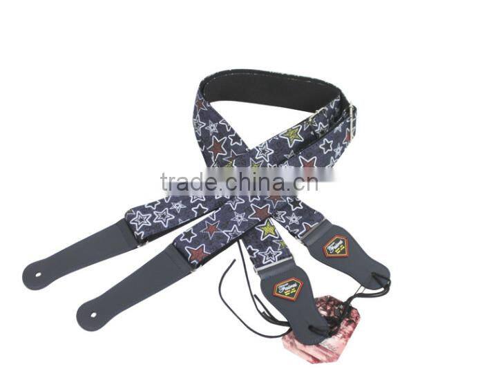 SGS 50*2mm heat transfer flame ukulel belt / guitar strap