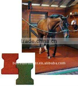 20cm x16 cm(LengthxWidth) Gym dog bone shape rubber floor tiles