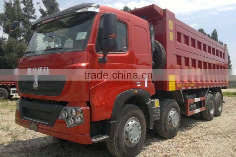 SINOTRUK HOWO T7H 390HP LHD 8X4 MAN Diesel Sand 30Ton Tipper Truck