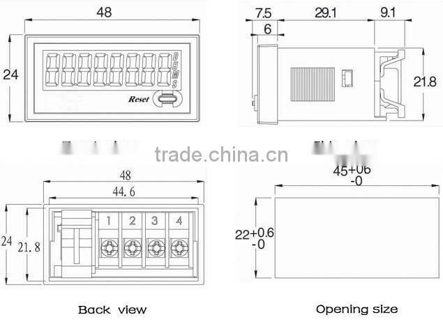 Multifunction Digital Timer Counter Frequency Meter Tachometer (C2400)