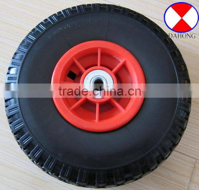 PU foaming rubber wheel size 300-4,tire wheels