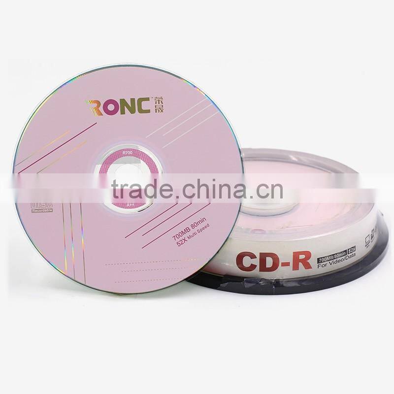 100 Pack 52X CD-R 700MB 80Min White Top (Non-Printable) Data Blank Media Recordable Disc