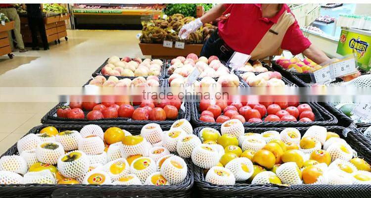 Used food dispaly tools PE wicker woven round shape bulk supermarket or kitchen vegetable storage baskets