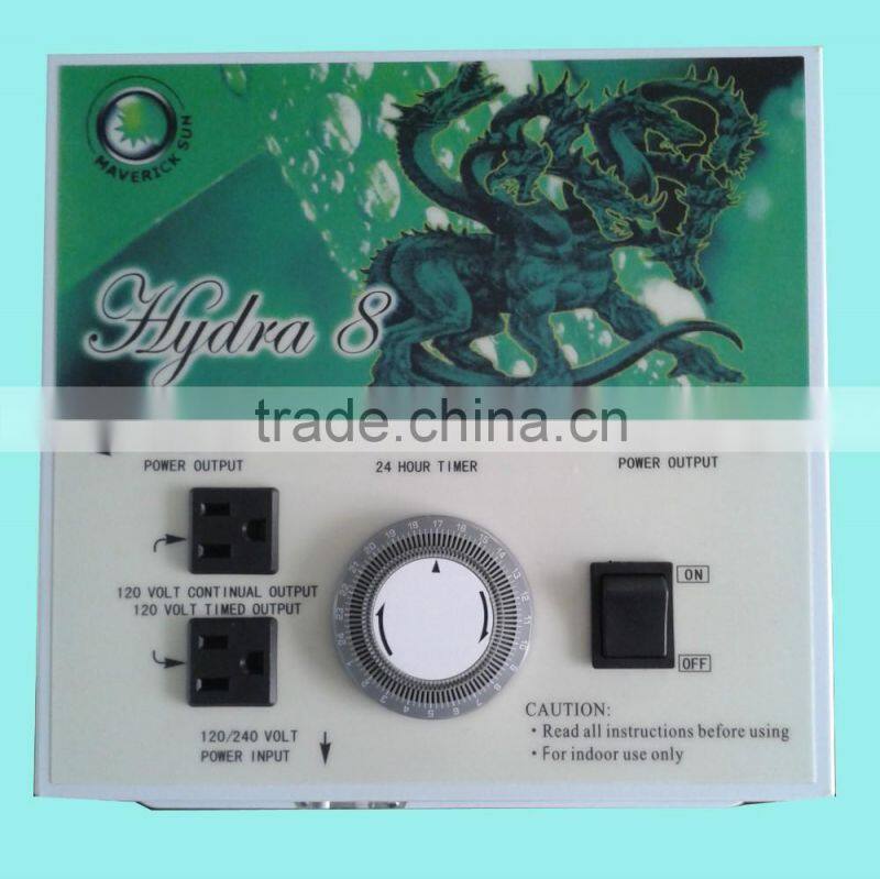 Hydroponic lighting system controller hydra 8 24 Hour Timer Switch / 24 hours mechanical timer / 24hrs grounded grow light timer