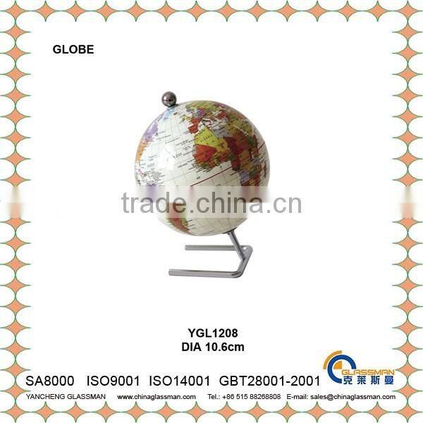 Hot sale DIA10.6cm desk office decorative world globes YGL1209