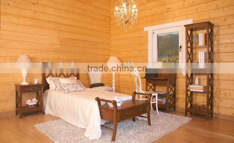 Concise Spanish style wooden bedroom nightstand